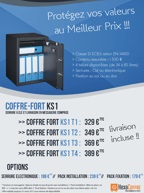 Promotion coffre-fort KS1